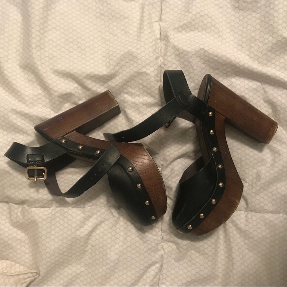 black studded pumps, size 6.5